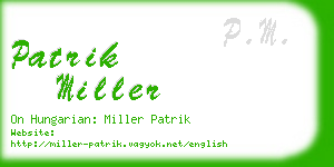 patrik miller business card